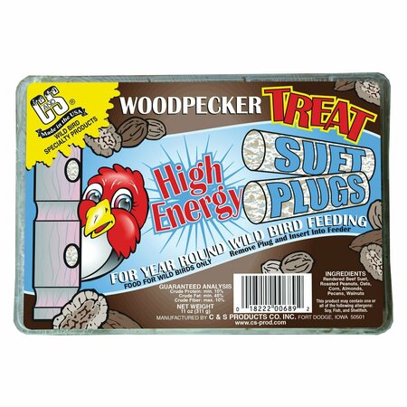 C&S PRODUCTS C&S Woodpecker Treat Suet Plugs 100214345 CS12689